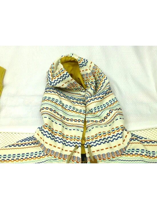STS Ranchwear Mustard Hoodie With Aztec Print Hood & Buttons Size S Cotton Blend - Picture 9 of 12